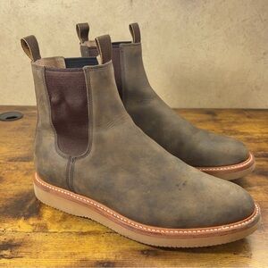 Taylor Stitch The Ranch Boots Mens Size 11.5 Vibram Sole Western Brown Leather